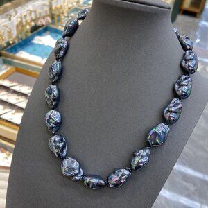 Unique Baroque Pearl Necklace | Genuine Irregular Cultured Pearl Statement